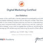 HubSpot Digital Marketing Cert Apr 2025