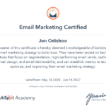 HubSpot Email Marketing Cert May 2025